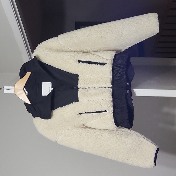 3.1 Phillip Lim Off white Merino series sherpa cropped bomber jacket - Picture 1 of 8